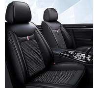 AnJWen Full Wrap Aaround Car Seat Covers for Toyota Corolla 2007-2012, Custom Fit, Faux Leather, Cotton, Black, Car Seat Cover, Seat Cover