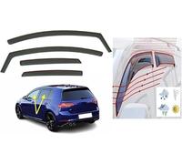 AnJWen Wind Deflectors For VW MK7 Volkswagen Golf 7 Hatchback 5 puertas R GTI GT 2012-2020,Car Side Window Ventilated Visors Rain Guards Accessories,Wind-Sun-Rain Deflectors,4pc