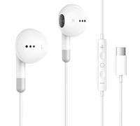 ANKA USB C Headphones,Type C Earphones Wired Hi-Fi Stereo Earbuds In Ear USB C Mic Volume Control for Phone 15/16, Pad Pro,Samsang Galaxy S20 S21 S22 S23/Ultra Note 10/20,Goog Pixel White