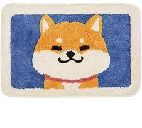 Ankah Dog Series Bath Rug, Cute Shiba and Corgi Animal Collection, Soft Shaggy Plush, Non-Slip, Highly Absorbent, Machine Washable Carpet for Bathroom Decor, Shower Use, 19.7" x 31.5", Akita