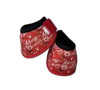 Ankaier Horse Bell Boots Overreach Bell Boots for Horses Protective Hoof Boots Ballistic Protection 2 Counts (ChristmasRed, Medium)