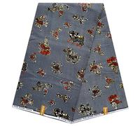 Ankara African Print Fabric, 6 Yards, Polycotton Wax Print, for Sewing, Craft, Dressmaking, Quilts, 6 Yards Piece (5.4m Long x 1.2m Wide)