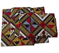 Ankara Fabric Material African Wax Print Fabric Suitable for Dressmaking, Hat Making, Bag Making, Sewing, Quilting, Upholstery and Home Decor (Multicolour)