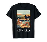 Ankara Turkey Skyline Anitkabir Historic City Landscape T-Shirt
