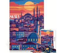 Ankara Twilight 1000-piece Puzzle for Teenagers Mind Exercise Smooth Joint Family Play Home Decor (38x26cm)