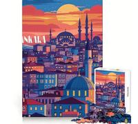 Ankara Twilight 1000-piece Puzzle for Teenagers Mind Exercise Smooth Joint Family Play Home Decor (50x75cm)