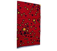 Ankara Wax Print African Fabric Suitable for Dressmaking, Acessories, Home Decor Project, Ankara Star Design, Fabric Material Measures 274cm x 115cm (RED)
