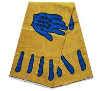 Ankara Wax Print Polycotton Fabric, 6 Yards, African Wax Ankara Print Fabric for Dresses, Tops, Blouses, Skirts, Crafts, Quilts, Sewing, 6 Yards Piece (5.4m Long x 1.2m Wide)