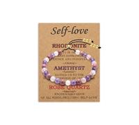 ankbrats Healing Crystal Self-Love Bead Bracelet Gifts for Women