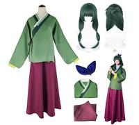 AnkekolyStar Maomao Women's Cosplay Costume with Wig, Apothecary Diaries Anime, Hanfu for Adults, Halloween, Carnival, Cosplay, Fancy Dress Party, XXL