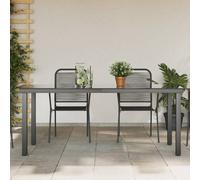 ankeny large glass top garden dining table in black