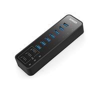 Anker 10 Port 60W Data Hub with 7 USB 3.0 Ports and 3 PowerIQ Charging Ports for MacBook, Mac Pro/Mini, iMac, XPS, Surface Pro, iPhone 7, 6s Plus, iPad Air 2, Galaxy Series, Mobile HDD, and More