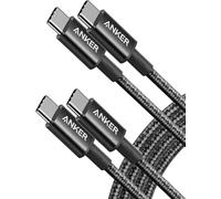 Anker 333 USB C to USB C Charger Cable (6ft 100W, 2-Pack), USB 2.0 Type C Charging Cable Fast Charge for MacBook Pro 2020, iPad Pro 2020, iPad Air 4, Samsung Galaxy S21, Pixel, Switch, LG, and More