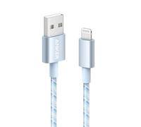 Anker 1m/3.3ft Lightning Cable, 331 Cable, Premium Nylon USB-A to Lightning Cord, MFi Certified for iPhone 14 Plus 14 14 Pro Max 13 13 Pro 12 11 X XS XR (Charger Not Included) (Winter Blue)