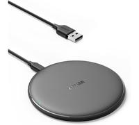 Anker 313 Wireless Charger (Pad), Qi-Certified, 10W Max Fast Charging for Samsung, Compatible with iPhone 16 Plus/15 Plus/14 Plus/12, AirPods