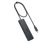 Anker 4-Port USB 3.0 Data Hub, Ultra-Slim 5Gbps USB-C OTG Hub with 0.6m Extended Cable, for MacBook, Mac Pro, Mac Mini, iMac, Surface Pro, XPS, PC, Flash Drive, Mobile HDD (Charging Not Supported)