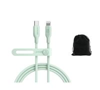 Anker 542 Bio-Nylon USB-C to Lightning Cable 10FT, Eco-Friendly Fast Charging Cable, Supports 30W Power Delivery for iPhone, iPad, and More, Heavy-Duty, Green - 15,000 Bend Lifespan, Includes Pouch