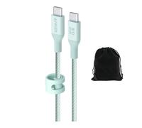 Anker 544 Bio-Nylon USB-C to USB-C Cable 10FT, Eco-Friendly Fast Charging Cable, Supports 140W PD for Laptops, Tablets, and Smartphones, Heavy-Duty- 30,000 Bend Lifespan, Includes Pouch (1, Green)