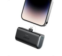 Anker 621 Power Bank with Built-in Lightning Connector, 12W MFi Certified 5000mAh Wireless Portable Charger, Compatible with iPhone 14/14 Pro/14 Plus/14 Pro Max, iPhone 13 and 12 Series (Black)
