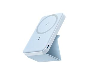 Anker 622 Magnetic Wireless Power Bank (MagGo), 5000 mAh Foldable Magnetic Power Bank with USB-C for iPhone 17/16/15/14/13/12, Cloud Grey