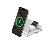 Anker MagGo Cargador Inalámbrico iphone 3 en 1, Soporte de Carga 15 W Certificad