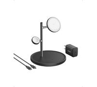 Anker 3-in-1 Wireless Charging Station, MagSafe Charger Compatible, Qi2 Certified 15W Wireless Stand, For iPhone 16/15/14 Series, AirPods Pro, Apple Watch Ultra (USB C Charger and Cable Included)