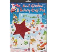 Anker Christmas Activity Craft Pad 2 In 1 - Glitter Foam Shapes & Colouring Pages