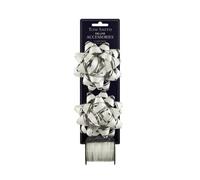 Anker Deluxe Silver Double Bow Christmas Decoration