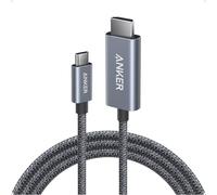 Anker HDMI Cable,4K@60Hz HDR USB C to HDMI Cable,Ultra-Fast Nylon-Braided with Advanced Shielding,Thunderbolt 5/4/3 Compatible,for MacBook,iPad,iPhone,HD TV,and More(6FT,Black)