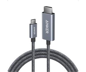 Anker HDMI Cable, 4K@60Hz Ultra-Fast Nylon-Braided USB C to HDMI Cord with Advanced Shielding, Thunderbolt 5/4/3, For MacBook, iPad, iPhone,HD TV, and More (6 FT)