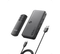 Anker HDMI Switch, 4K@60Hz HDMI Switcher, 4 in 1 Out with Smooth Finish, Supports HDR, 3D, Dolby, DTS, Compatible with Laptops, PC, Xbox, Projector (