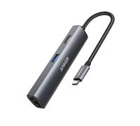 Anker Hub Adapter, 5-in-1 USB C Adapter with 4K USB C to HDMI, Ethernet Port, 3 USB 3.0 Ports, for MacBook Pro, iPad Pro, XPS, Pixelbook, and More