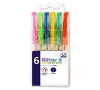 Anker International Stationary Glitter/Scented Gel Pens (Pack of 6)