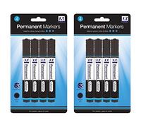 Anker International Stationary Permanent Marker - Black (Pack of 4), PBLK/3