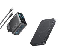 Anker Laptop Charger (140W, 4-Port, PD 3.1) with USB-C Cable + Anker MagGo Power Bank (10K, Slim)