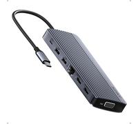 Anker Laptop Docking Station, 14 in 1 USB C Hub, Triple Display with 2 x 4K HDMI, 1080p VGA, 80W Power Delivery, 5Gbps USB-A/C Data Ports, Dell XPS and More (Charger not Included)