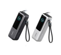 Anker Laptop Power Bank (25K, 165W, Built-In and Retractable Cables) ｜2-Pack Space Black and Silver