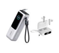 Anker Laptop Power Bank (25K, 165W, Built-In and Retractable Cables) Silver