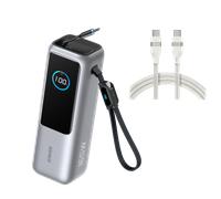 Anker Power Bank for Laptop, 25000mAh, 3 USB-C Ports, 165W, Built-in Cables, Extendable Cables, Multiple Charges for iPhone 17/16/15, MacBook, Samsung and More