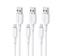 Anker Lightning Cable, Powerline II [3ft/0.9m MFi Certified] iPhone Charger Cable/Sync Lightning Cord Compatible for iPhone 14 Plus 14 14 Pro Max 13 13 Pro 12 11 X XS XR (3-Pack)