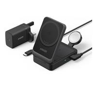 Anker MagGo 3-in-1 15W Qi2 Wireless Charging Station with Plug Black - B25M5K11