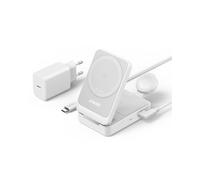 Anker MagGo Cargador Inalámbrico iphone 3 en 1, Soporte de Carga 15 W Certificad