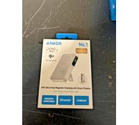 Anker MagGo Power Bank, Qi2 Certified 15W Fast MagSafe Compatible Mobile Charger, 10,000mAh Battery, Smart Display & Foldable Stand, for iPhone 15/14/13/12, Includes USB-C Cable