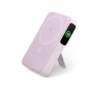 Anker MagGo Power Bank, Qi2 Certified 15W Fast MagSafe Compatible Mobile Charger, 10,000mAh Battery, Smart Display & Foldable Stand, for iPhone 15/14/13/12, Includes USB-C Cable