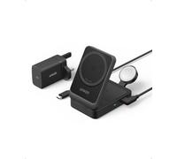 Anker MagGo Qi2 Certified 15W 3-in-1 Wireless Charging Station Stand | MagSafe for iPhone 18 Pro/17/16/15 Series, AirPods, Apple Watch, and More (40W USB-C Adapter Included)