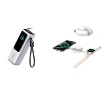 Anker MagGo Wireless Charging Station (3-in-1, Foldable Pad) + Anker Laptop Power Bank (25K, 165W, Built-In and Retractable Cables)