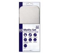 Anker Maths Set With Tin Case 10 Piece - Premium Geometry Set With Compass - Ruler - Protractor - Pencil & Accessories For School