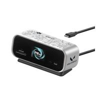 Anker Nano 10-in-1 USB C Hub, Smart Display Hub, VALORANT Limited Edition | Lag-Free Gaming Hub, High Refresh Dual 2K@240Hz, HDMI2.1+DP1.4, 10Gbps USBC,SD/TF, Ethernet, for Laptops (No Charger),Silver
