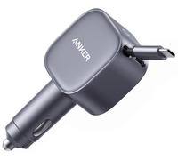 Anker Nano 75W USB-C Fast Car Charger with 45W Retractable USB-C Cable - Grey