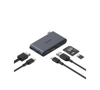 Anker Nano Hub, 6-in-1 Compact USB-C Hub with 85W PD Charging (Charger Not Included), 4K @ 60Hz HDMI, 10Gbps USB-C, 5Gbps USB-A, SD/TF Card Readers, for MacBoolk, Lenovo, HP, and More